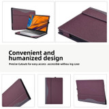 For Samsung Galaxy Book 4 Pro 360 16 Inch Leather Laptop Anti-Fall Wear-Resistant Protective Case(Wine Red)