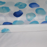 180x180cm Home Thickened Waterproof Shower Curtain Polyester Fabric Bathroom Curtain(Blue Petal)