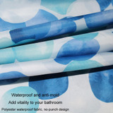 180x180cm Home Thickened Waterproof Shower Curtain Polyester Fabric Bathroom Curtain(Blue Petal)