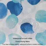 180x180cm Home Thickened Waterproof Shower Curtain Polyester Fabric Bathroom Curtain(Blue Petal)