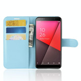Litchi Texture Horizontal Flip Leather Case for Vodafone Smart N9 Lite / VFD 620, with Wallet & Holder & Card Slots(Blue)