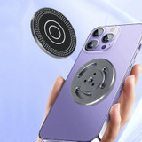 Magnetic Phone Holder with 1/4 Inch Hole for Tripod Magic Arm(Titanium Color)