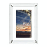 5 inch HD Digital Photo Frame Crystal Advertising Player 1080P Motion Video Picture Display Player(Transparent)