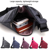 Sports Casual Men Crossbody Bag Large Capacity Multi-Pocket Single Shoulder Bag, Style: Right Shoulder Nylon (Blue)