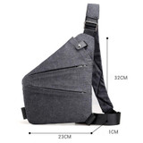 Sports Casual Men Crossbody Bag Large Capacity Multi-Pocket Single Shoulder Bag, Style: Left Shoulder Oxford Cloth (Black)