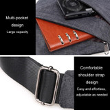 Sports Casual Men Crossbody Bag Large Capacity Multi-Pocket Single Shoulder Bag, Style: Left Shoulder Oxford Cloth (Black)