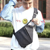 Sports Casual Men Crossbody Bag Large Capacity Multi-Pocket Single Shoulder Bag, Style: Right Shoulder Nylon (Gray)