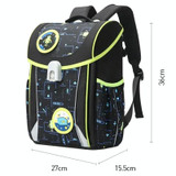 Bopai 66-0162 Large-capacity Cartoon Burden-reducing Waterproof Student Schoolbag(Black)