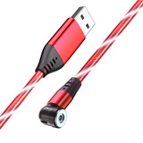 2.4A 540 Degree Bendable Streamer Magnetic Data Cable without Magnetic Head, Cable Length: 1m (Red)