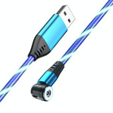 2.4A 540 Degree Bendable Streamer Magnetic Data Cable without Magnetic Head, Cable Length: 1m (Blue)