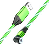 2.4A 540 Degree Bendable Streamer Magnetic Data Cable without Magnetic Head, Cable Length: 1m (Green)