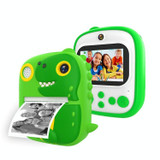 2.4 Inch 1080P HD Instant Printing Camera Childrens Thermal Printer With 32G TF Card(Green)