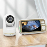 VB803 Built-in Lullabies PTZ Rotation HD Baby Security Camera 5-inch Baby Monitor(EU Plug)