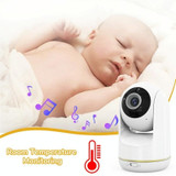 VB803 Built-in Lullabies PTZ Rotation HD Baby Security Camera 5-inch Baby Monitor(UK Plug)