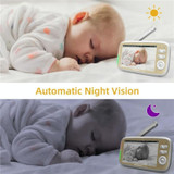 VB803 Built-in Lullabies PTZ Rotation HD Baby Security Camera 5-inch Baby Monitor(UK Plug)