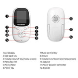 R306 Room Temperature Monitor Intercom Camera 2.0-inch Night Vision Wireless Baby Monitor(US Plug)