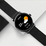 LEMFO LF35 1.43 inch AMOLED Round Screen Steel Strap Smart Watch Supports Blood Oxygen Detection(Gold)