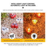 Solar Candle Light Outdoor Courtyard Villa Garden Waterproof Decoration Light, Spec: Heart Mode White Shell