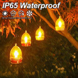 Solar Candle Light Outdoor Courtyard Villa Garden Waterproof Decoration Light, Spec: Heart Mode White Shell