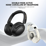 Eking ANC Noise Canceling Wireless Gaming Low Latency Headband Wireless Bluetooth Headphones, Without 2.4G(White)