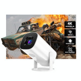 GXMO P30 Android 11 OS HD Portable WiFi Projector, Plug Type:EU Plug(White)