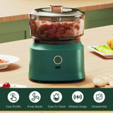 JRQ-01 Home Wireless Electric Meat Grinder Kitchen Garlic Pounder, Size: Double-click(Green)