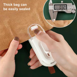 Food Packaging Sealer 2 In 1 Magnetic Mini Handheld Vacuum Sealer Machine With Cutter(White)