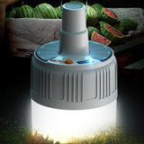 Rechargeable LED Solar Bulb Light Waterproof Night Market Stall Energy Saving Lamp, Model: 24LED