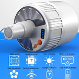 Rechargeable LED Solar Bulb Light Waterproof Night Market Stall Energy Saving Lamp, Model: 24LED