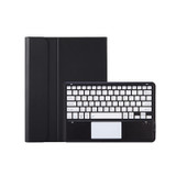 For Xiaomi Pad 6S Pro 12.4 Lambskin Texture Detachable Bluetooth Keyboard Leather Case with Touchpad(Black White)