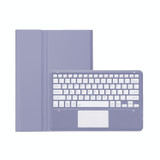 For Xiaomi Pad 6S Pro 12.4 Lambskin Texture Detachable Bluetooth Keyboard Leather Case with Touchpad(Purple)