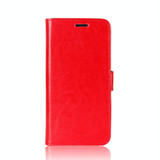 R64 Texture Single Fold Horizontal Flip Leather Case for Galaxy S10+, with Holder & Card Slots & Wallet (Red)
