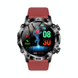 ET482 1.43 inch AMOLED Screen Sports Smart Watch Support Bluethooth Call /  ECG Function(Red Silicone Band)