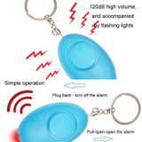 LED Flashing Alarm Anti Loss And Wolfproof Device Women Defense Emergency Caller(White)