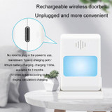 CMF1788-21 2 For 1 Vibrating Colorful Flashing Wireless Doorbell Elderly Pager Lithium Battery Wireless Doorbell