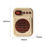 S25 Mini Bluetooth Teacher Guide Speaker Street Stalls Selling Loudspeakers, Color: 2.4G Wireless White