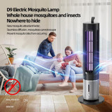 D9 Portable UV Anti Mosquito Lamp Rechargeable Mute Fly Trap with 3-speed Timing(Black)