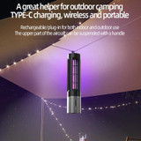 D9 Portable UV Anti Mosquito Lamp Rechargeable Mute Fly Trap with 3-speed Timing(Black)