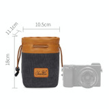 S.C.COTTON Liner Bag Waterproof Digital Protection Portable SLR Lens Bag Micro Single Camera Bag Photography Bag, Colour: Carbon Black S