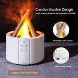 Bonfire Shaped Remote Control Aroma Diffuser Desktop Flame Humidifier, Color: Colorful White