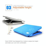 NUOXI S200C Laptop Silent Radiator Multi-level Adjustable Metal Bracket Base(Blue)