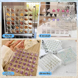 36 Grids Acrylic Magnetic Seashell Storage Display Box Beads Jewelry Nail Art Storage Box