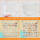 64 Grids Acrylic Magnetic Seashell Storage Display Box Beads Jewelry Nail Art Storage Box
