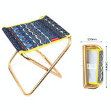 CLS 7075 Aluminum Alloy Fishing Chair Portable Camping Train Stool, Size: 24.8x22.5x27cm(Ocean)