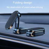 D11 Magnetic Folding Car Phone Holder Rotatable Dashboard Stick-On Navigation Stand(Silver)