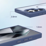 For Samsung Galaxy S22 Ultra 5G Metal Button Skin Feel Matte MagSafe Shockproof Phone Case(Lavender Grey)