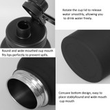 650ml Sports Bottle With Phone Magnetic Holder Stainless Steel Thermos Cup