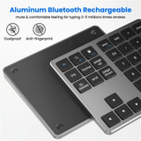 K-35 Computer Laptop Keyboard 35-Keys Tablet Accessories Bluetooth Keypad(Silver)