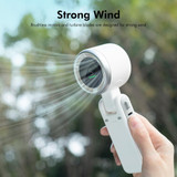 ENKAY Hat-Prince 3600mAh Battery Max 8H Cooling times Foldable Neck Turbo Fan with Digital Display(White)