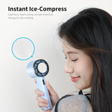 ENKAY Hat-Prince Handheld Mini Portable Cold Compress Cooling Fan(White)